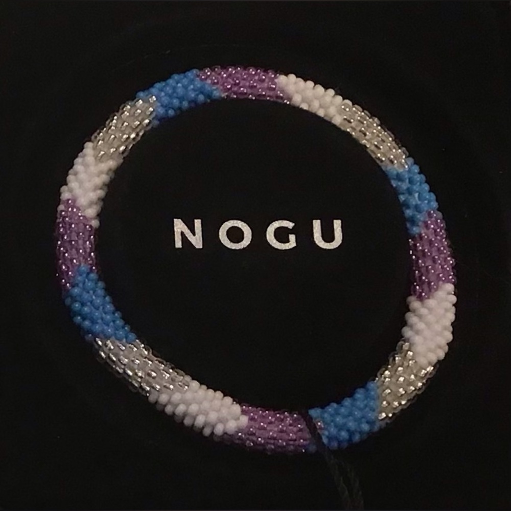 💙💜🩶 NOGU Blue, Purple, Silver Himalayan Bracelet 🩶💜💙